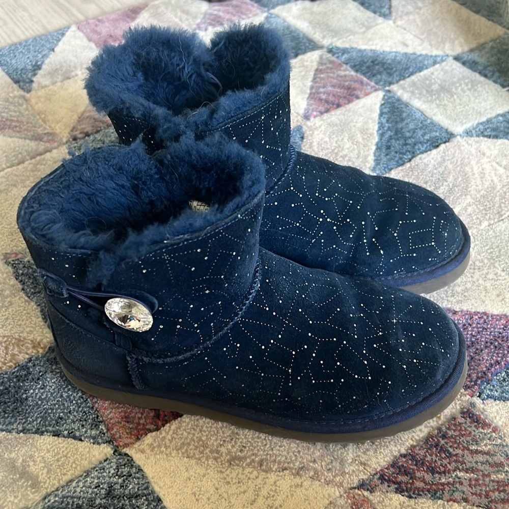 UGG Swarovski button low booties